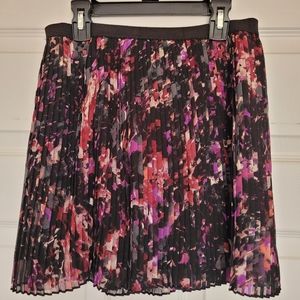 Pleated Floral Aline Skirt